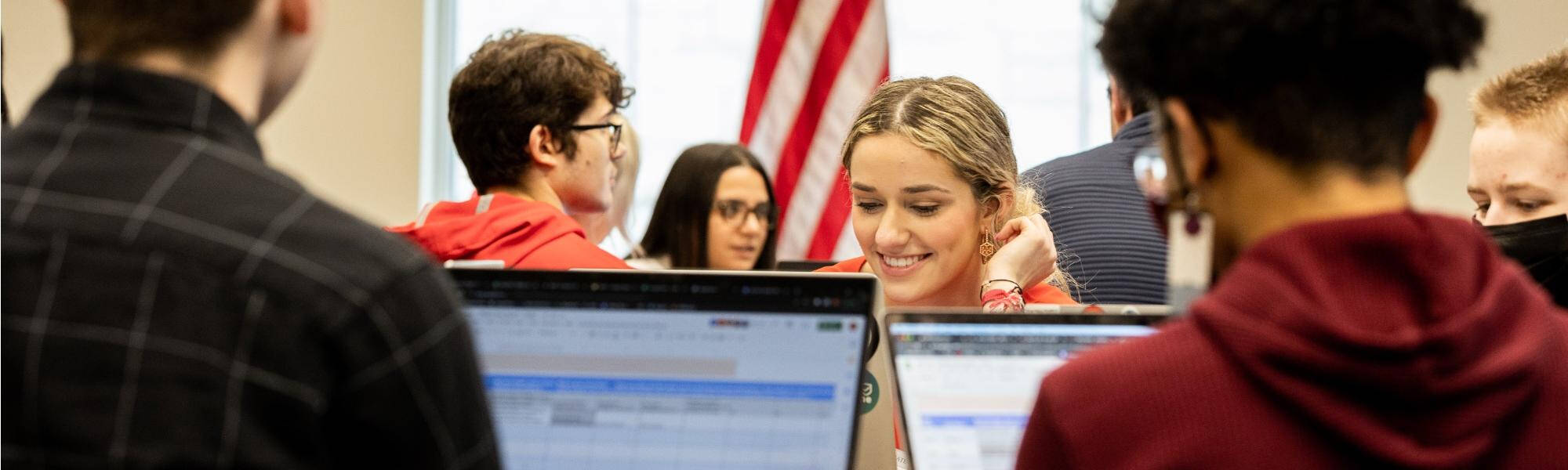 Students on laptops